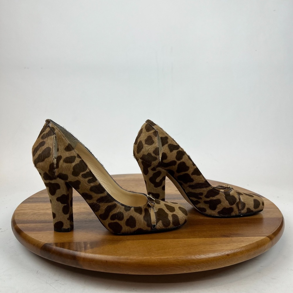 Womens Kate Spade Sam Linx Hair Leopars Dress Heels Shoes Pumps Size 6 B GUC